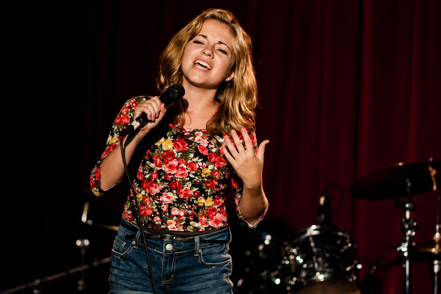 Vocalist singing on stage · MBMS archive