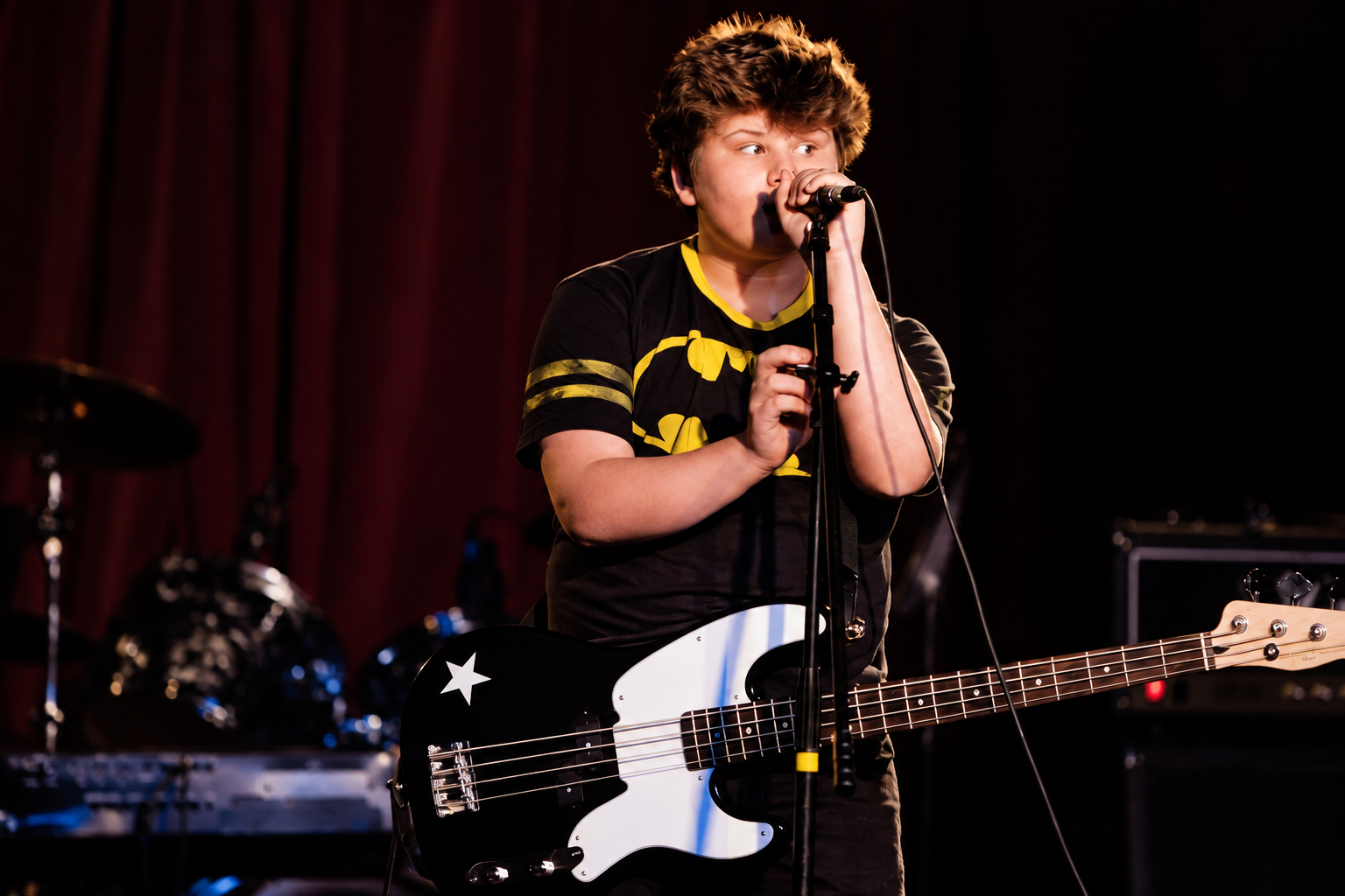Singer at a microphone · MBMS archive