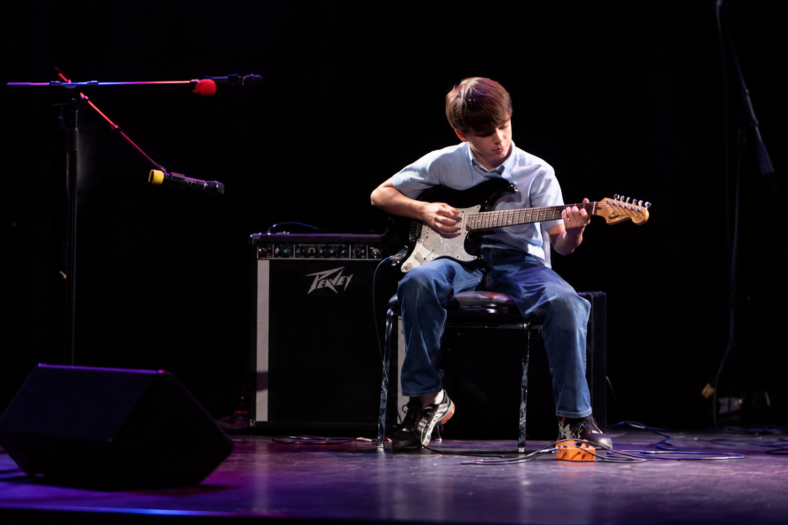 Pianist in a wide stage view · MBMS archive